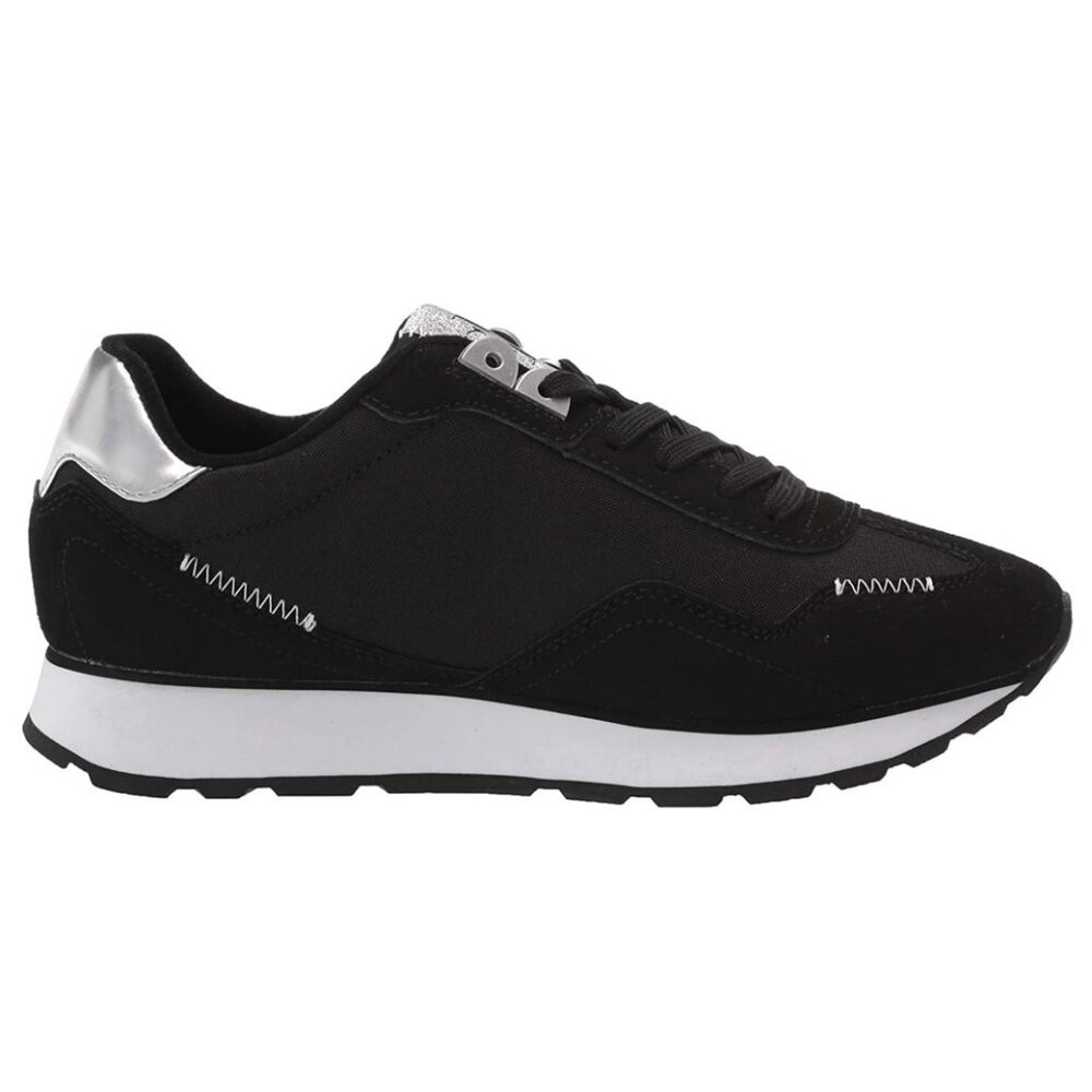 Calvin Klein EDEN Men's Low-Top Lace-Up Sneakers Black/Silver Size 8 M - Picture 4 of 9